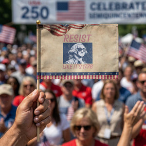 Resist Like its 1776 Patriotic Handheld Flag America 4th of July 250 Years Freedom