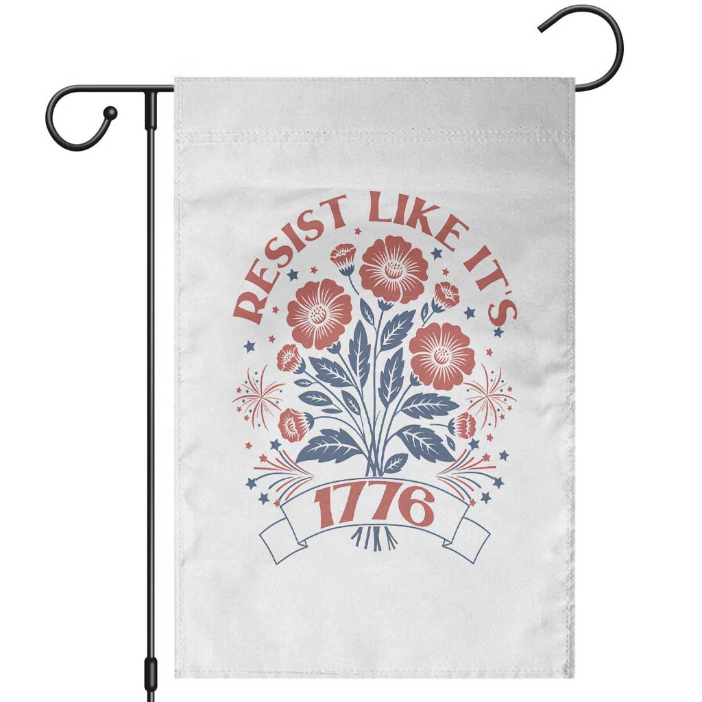 Resist Like its 1776 Garden Flag Vintage Boho Floral Subtle 250th Anniversary