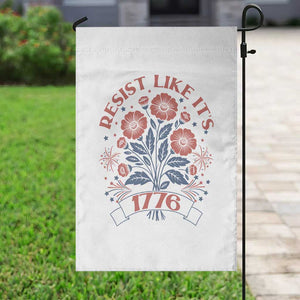 Resist Like its 1776 Garden Flag Vintage Boho Floral Subtle 250th Anniversary