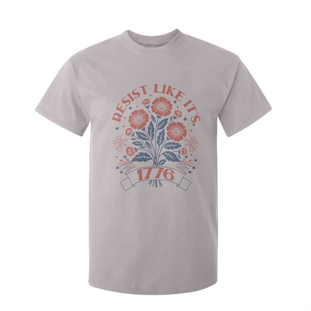 Resist Like its 1776 T Shirt For Kid Vintage Boho Floral Subtle 250th Anniversary