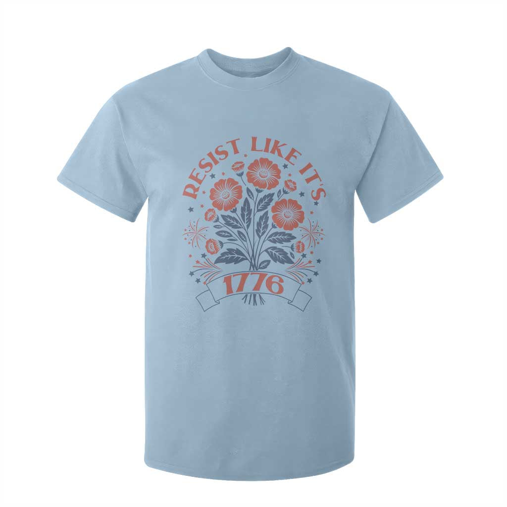 Resist Like its 1776 T Shirt For Kid Vintage Boho Floral Subtle 250th Anniversary