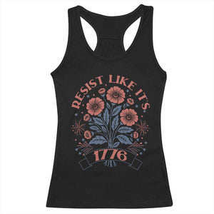 Resist Like its 1776 Racerback Tank Top Vintage Boho Floral Subtle 250th Anniversary