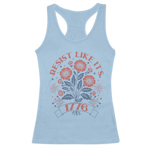 Resist Like its 1776 Racerback Tank Top Vintage Boho Floral Subtle 250th Anniversary