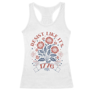 Resist Like its 1776 Racerback Tank Top Vintage Boho Floral Subtle 250th Anniversary
