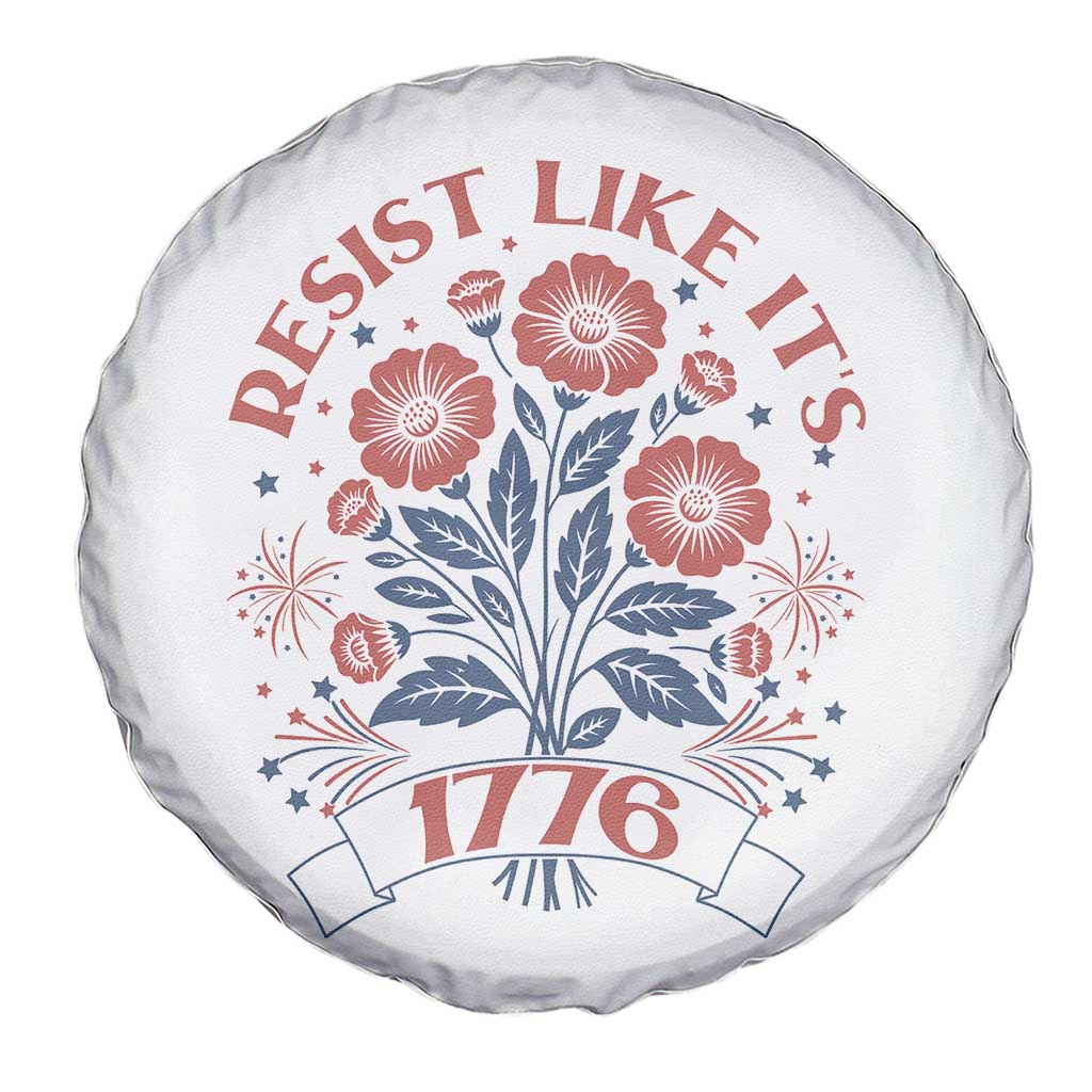 Resist Like its 1776 Spare Tire Cover Vintage Boho Floral Subtle 250th Anniversary