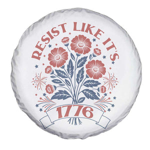 Resist Like its 1776 Spare Tire Cover Vintage Boho Floral Subtle 250th Anniversary