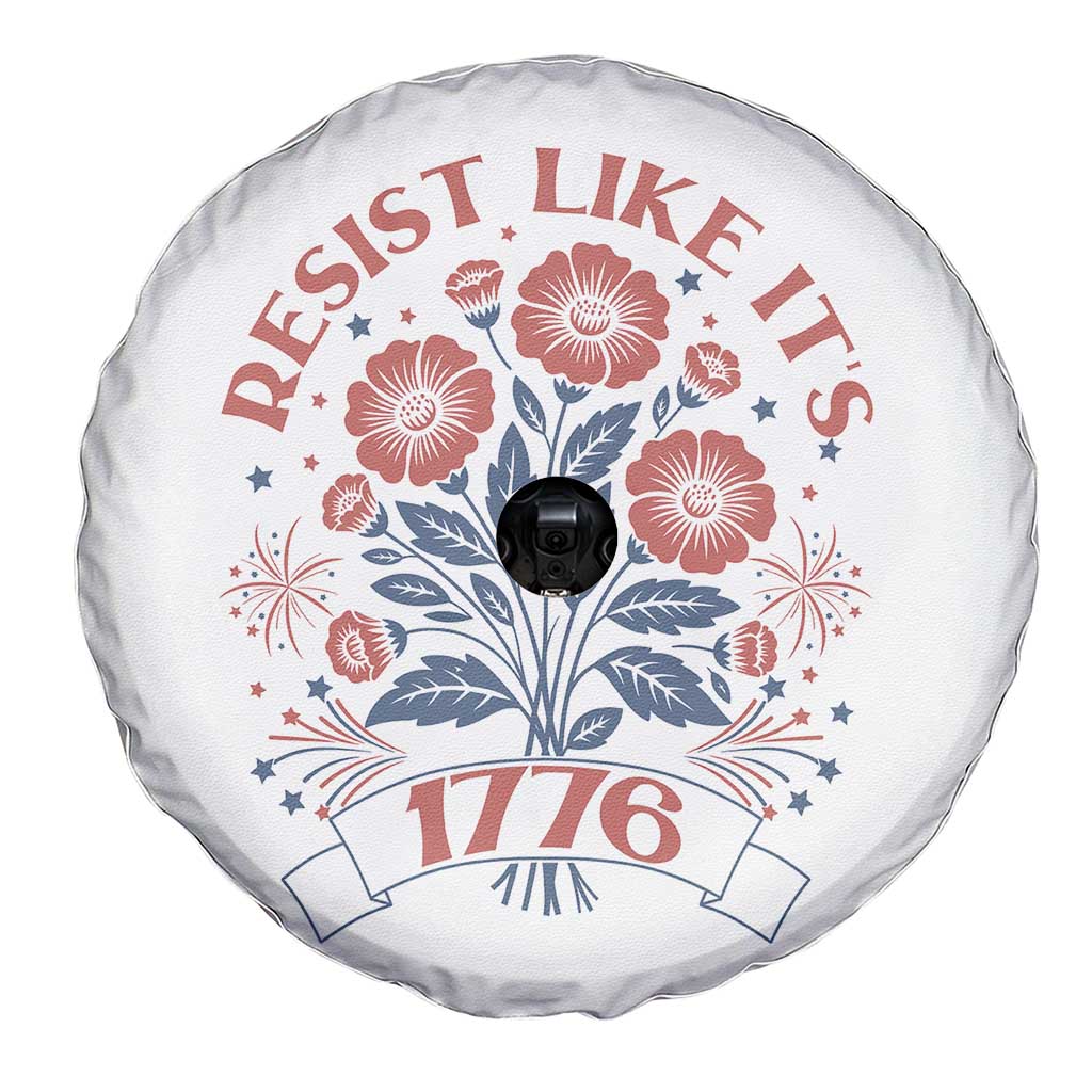 Resist Like its 1776 Spare Tire Cover Vintage Boho Floral Subtle 250th Anniversary
