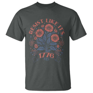 Resist Like its 1776 T Shirt Vintage Boho Floral Subtle 250th Anniversary