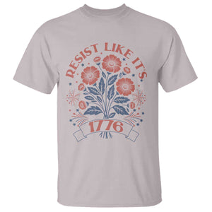 Resist Like its 1776 T Shirt Vintage Boho Floral Subtle 250th Anniversary