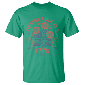 Resist Like its 1776 T Shirt Vintage Boho Floral Subtle 250th Anniversary