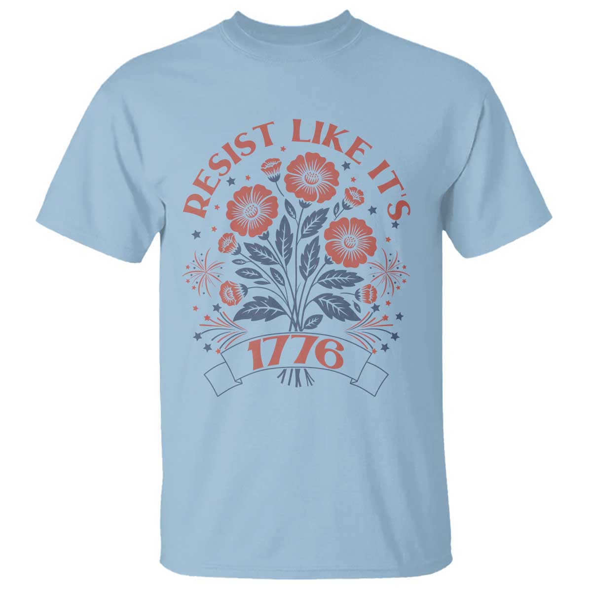 Resist Like its 1776 T Shirt Vintage Boho Floral Subtle 250th Anniversary