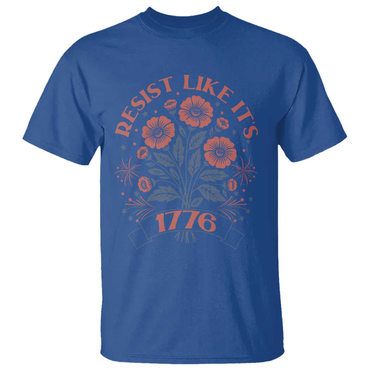 Resist Like its 1776 T Shirt Vintage Boho Floral Subtle 250th Anniversary