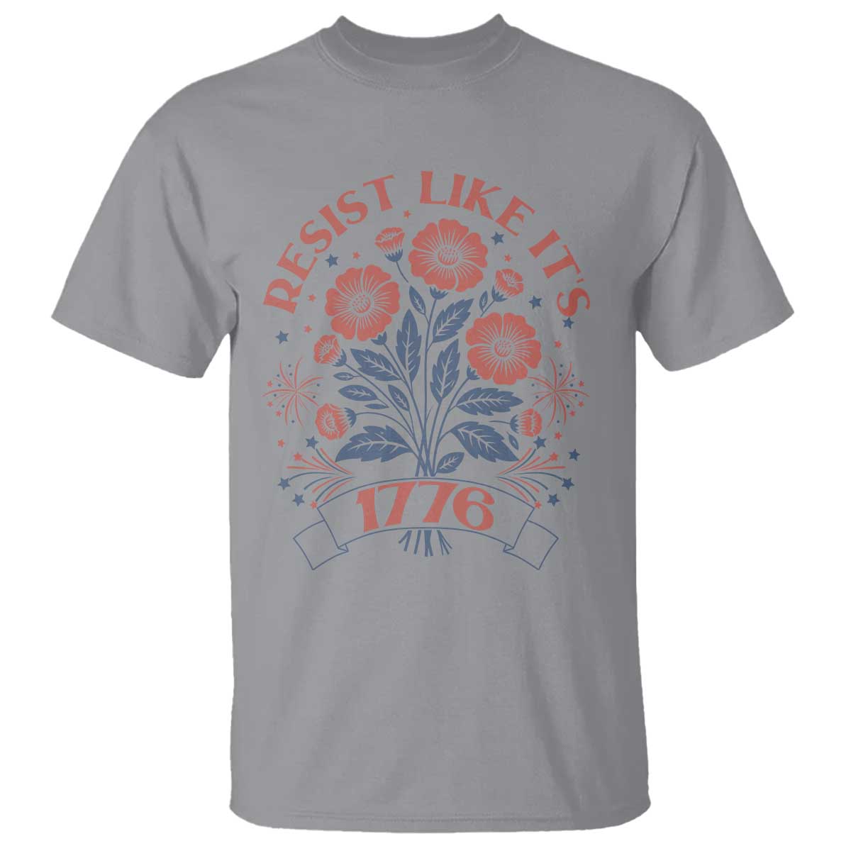 Resist Like its 1776 T Shirt Vintage Boho Floral Subtle 250th Anniversary
