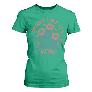Resist Like its 1776 T Shirt For Women Vintage Boho Floral Subtle 250th Anniversary