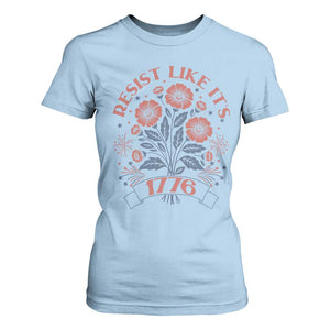 Resist Like its 1776 T Shirt For Women Vintage Boho Floral Subtle 250th Anniversary