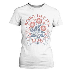Resist Like its 1776 T Shirt For Women Vintage Boho Floral Subtle 250th Anniversary
