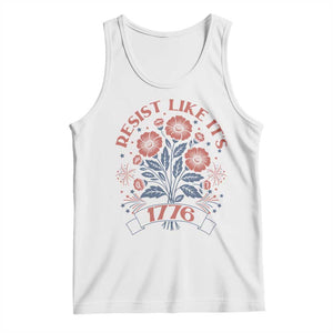 Resist Like its 1776 Tank Top Vintage Boho Floral Subtle 250th Anniversary