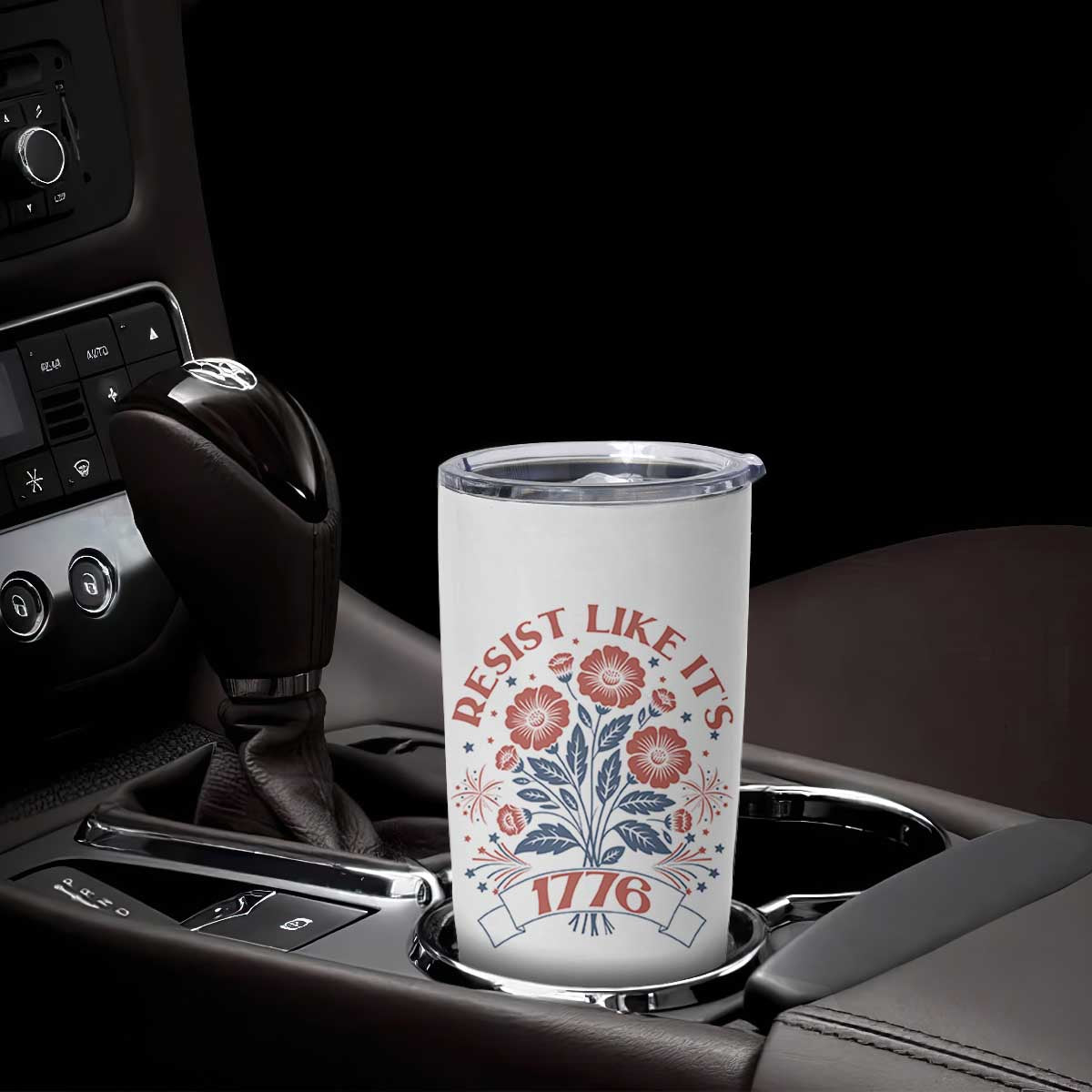 Resist Like its 1776 Tumbler Cup Vintage Boho Floral Subtle 250th Anniversary