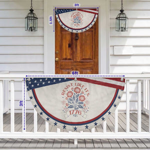 Resist Like its 1776 Patriotic Fan Flag Vintage Boho Floral Subtle 250th Anniversary