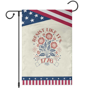 Resist Like its 1776 Patriotic Garden Flag Vintage Boho Floral Subtle 250th Anniversary