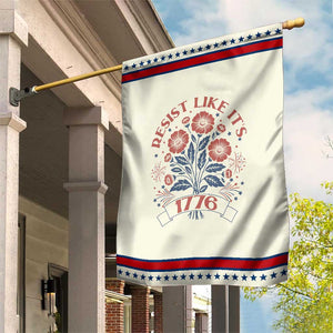 Resist Like its 1776 Patriotic Garden Flag Vintage Boho Floral Subtle 250th Anniversary