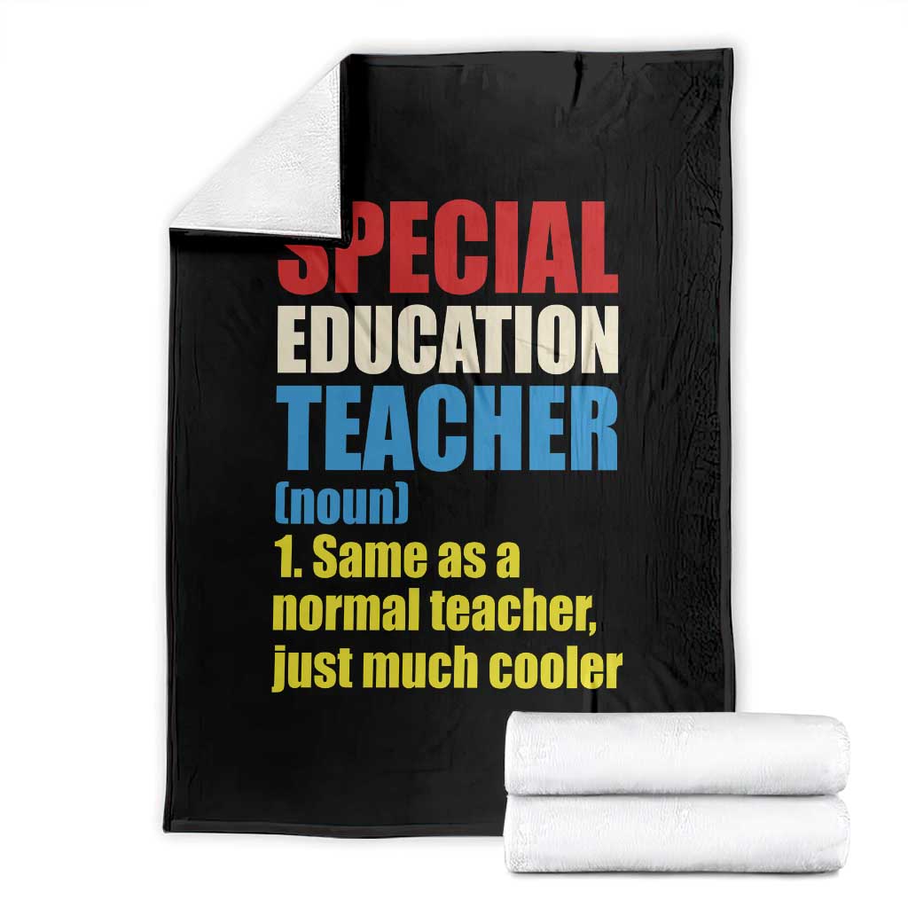 Special Education Teacher Definition Throw Blanket Funny Back to School TS14 Black Print Your Wear