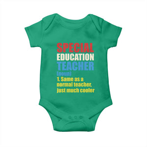 Special Education Teacher Definition Baby Onesie Funny Back to School TS14 Irish Green Print Your Wear