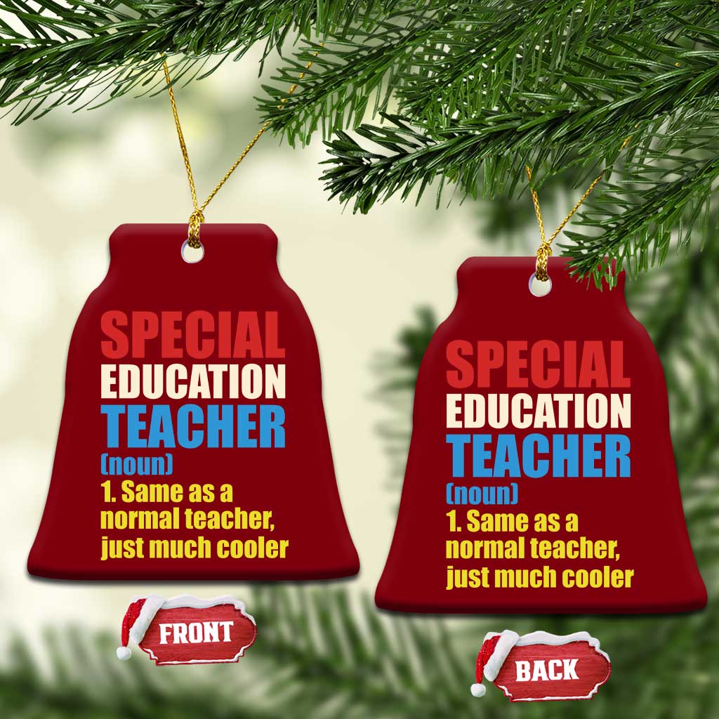Special Education Teacher Definition Ceramic Ornament Funny Back to School TS14 Print Your Wear