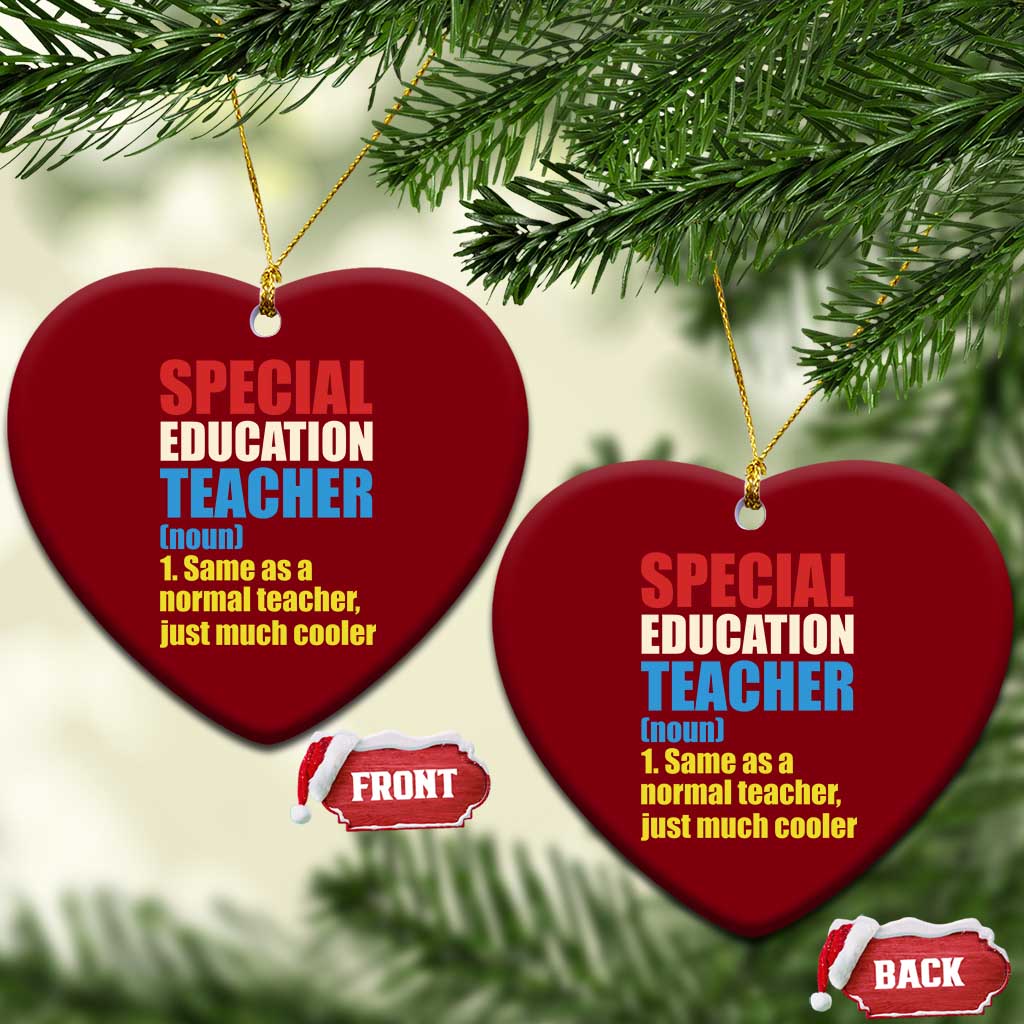 Special Education Teacher Definition Ceramic Ornament Funny Back to School TS14 Print Your Wear