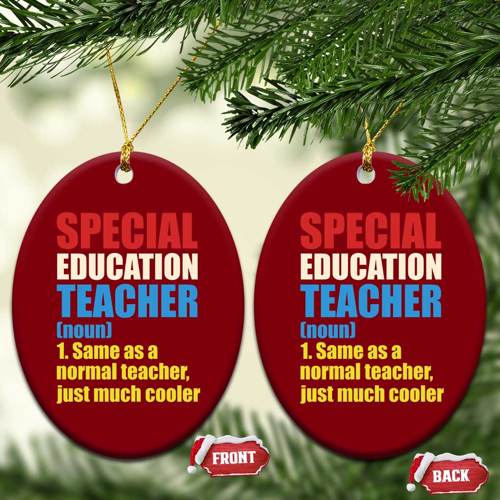 Special Education Teacher Definition Ceramic Ornament Funny Back to School TS14 Print Your Wear