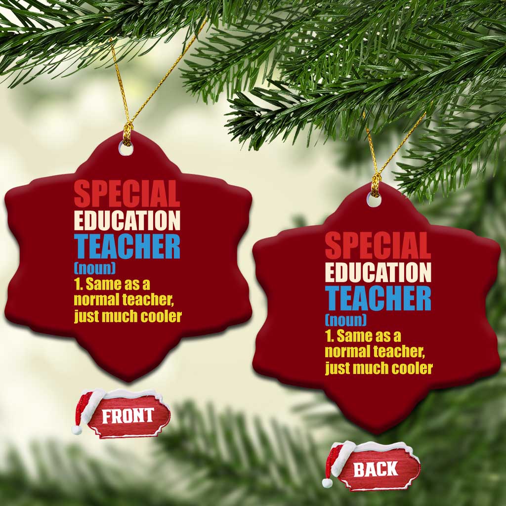 Special Education Teacher Definition Ceramic Ornament Funny Back to School TS14 Print Your Wear