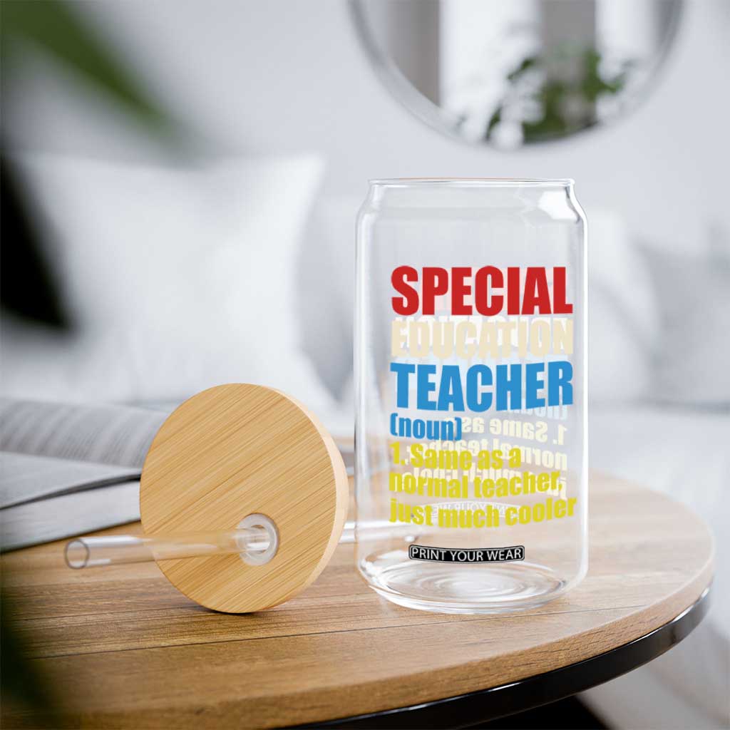 Special Education Teacher Definition Glass Can Funny Back to School TS14 Print Your Wear