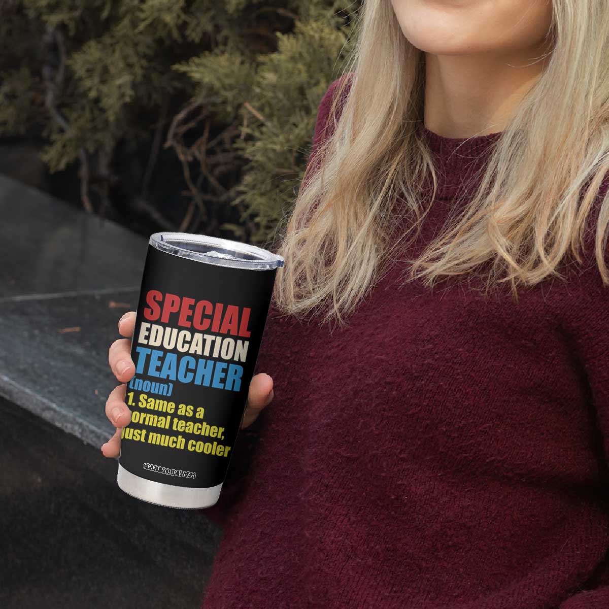 Special Education Teacher Definition Tumbler Cup Funny Back to School TS14 Print Your Wear