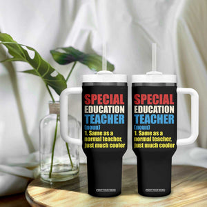 Special Education Teacher Definition Tumbler With Handle Funny Back to School TS14 Print Your Wear