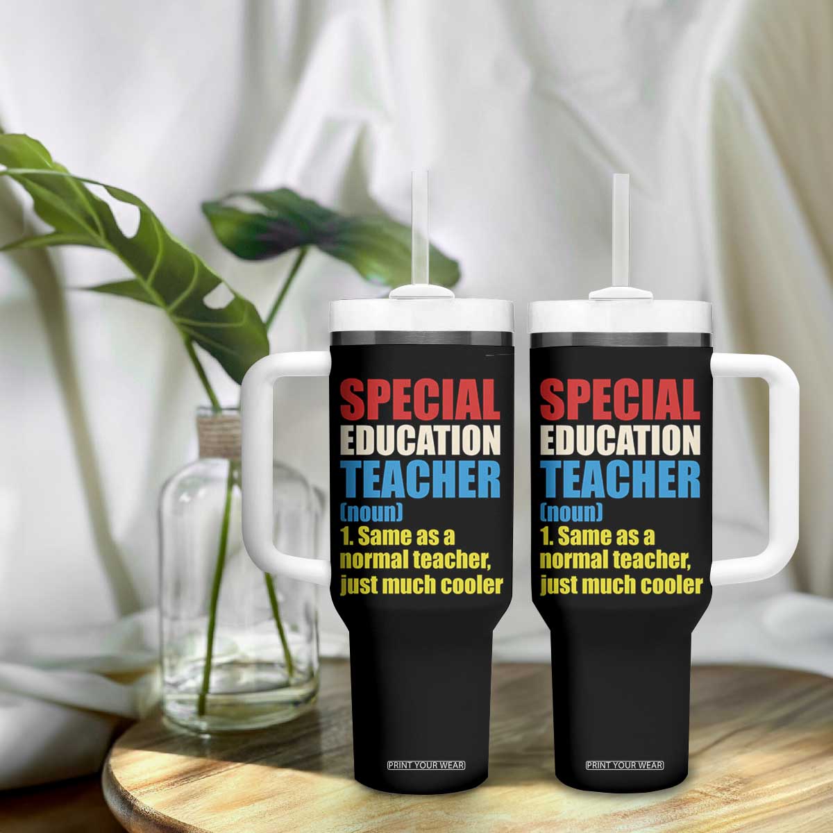 Special Education Teacher Definition Tumbler With Handle Funny Back to School TS14 Print Your Wear