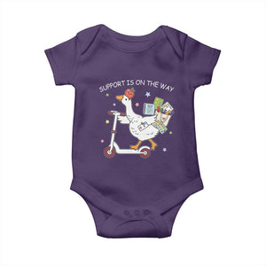 Special Education SPED Teacher Goose Scooter Baby Onesie Support Is On The Way TS14 Purple Print Your Wear