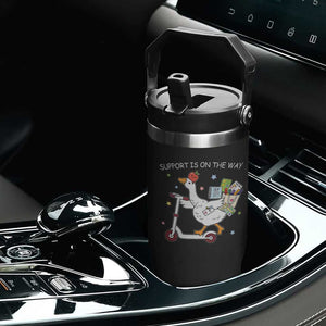 Special Education SPED Teacher Goose Scooter Flip Straw Tumbler Support Is On The Way TS14 Print Your Wear