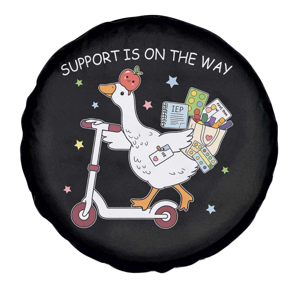 Special Education SPED Teacher Goose Scooter Spare Tire Cover Support Is On The Way TS14 Print Your Wear