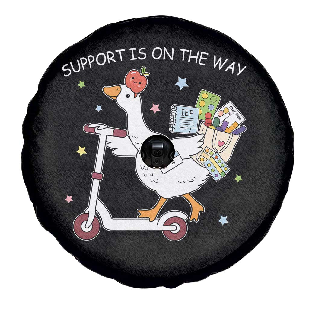 Special Education SPED Teacher Goose Scooter Spare Tire Cover Support Is On The Way TS14 Print Your Wear