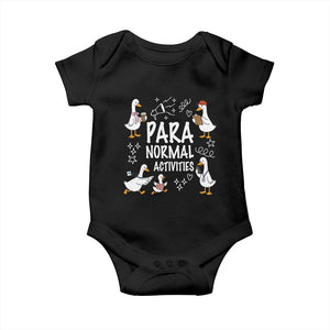 Silly Goose Para Normal Activities Baby Onesie Funny SPED Teachers Aide Para Normal Activities TS14 Black Print Your Wear