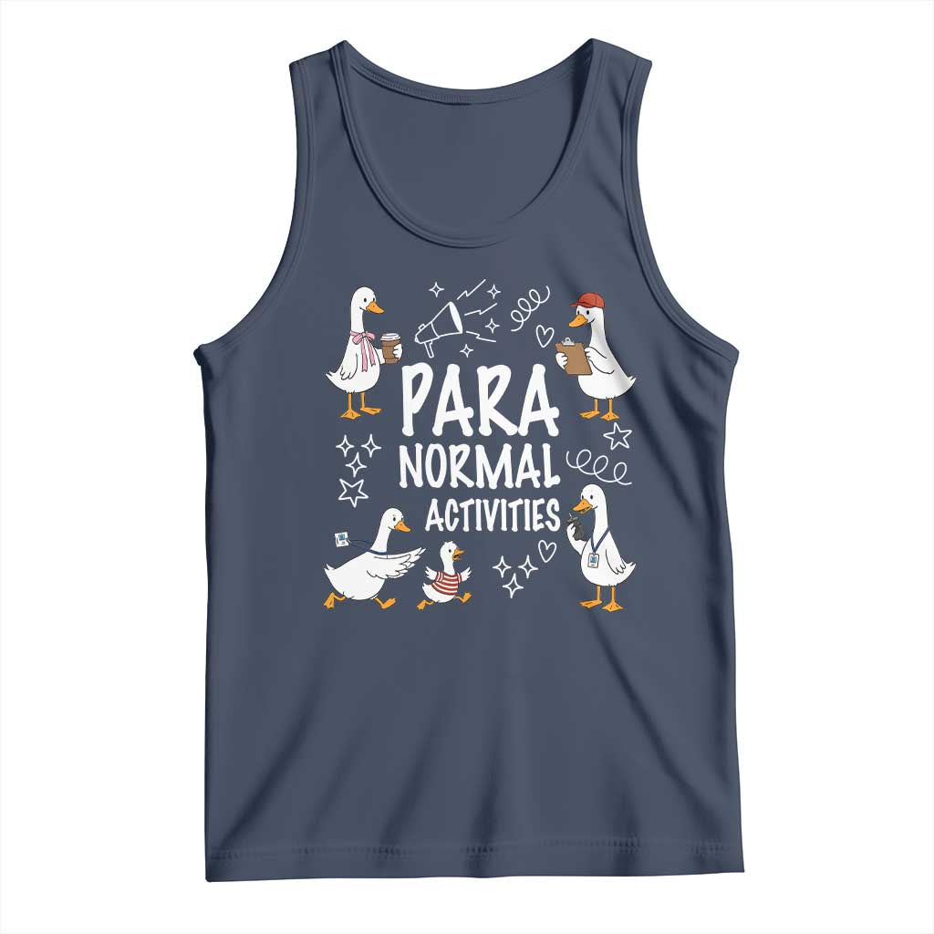 Silly Goose Para Normal Activities Tank Top Funny SPED Teachers Aide Para Normal Activities TS14 Navy Print Your Wear
