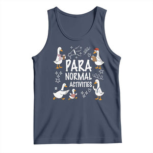 Silly Goose Para Normal Activities Tank Top Funny SPED Teachers Aide Para Normal Activities TS14 Navy Print Your Wear