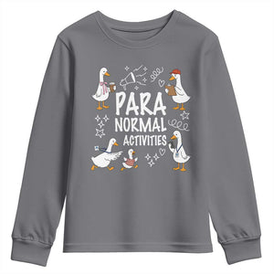Silly Goose Para Normal Activities Youth Sweatshirt Funny SPED Teachers Aide Para Normal Activities TS14 Charcoal Print Your Wear