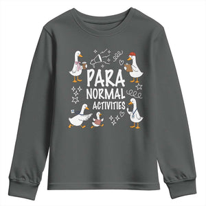 Silly Goose Para Normal Activities Youth Sweatshirt Funny SPED Teachers Aide Para Normal Activities TS14 Dark Heather Print Your Wear
