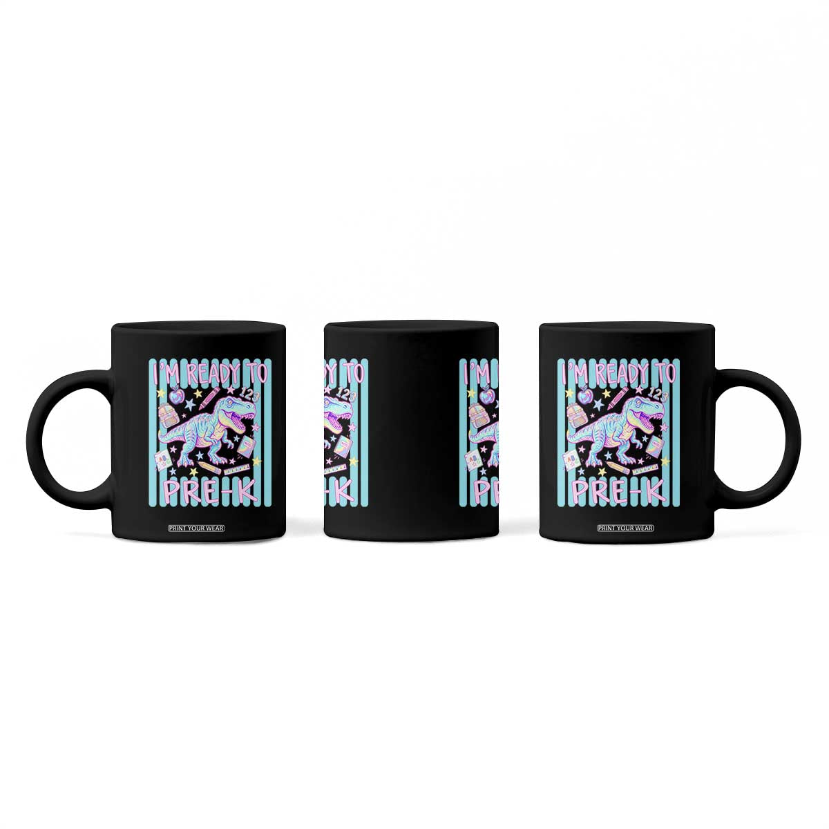 Funny Dinosaur First Day of School Pre-k Kindergarten Coffee Mug I'm Ready To Pre K