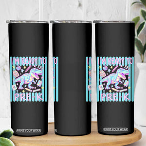Funny Dinosaur First Day of School Pre-k Kindergarten Skinny Tumbler I'm Ready To Pre K