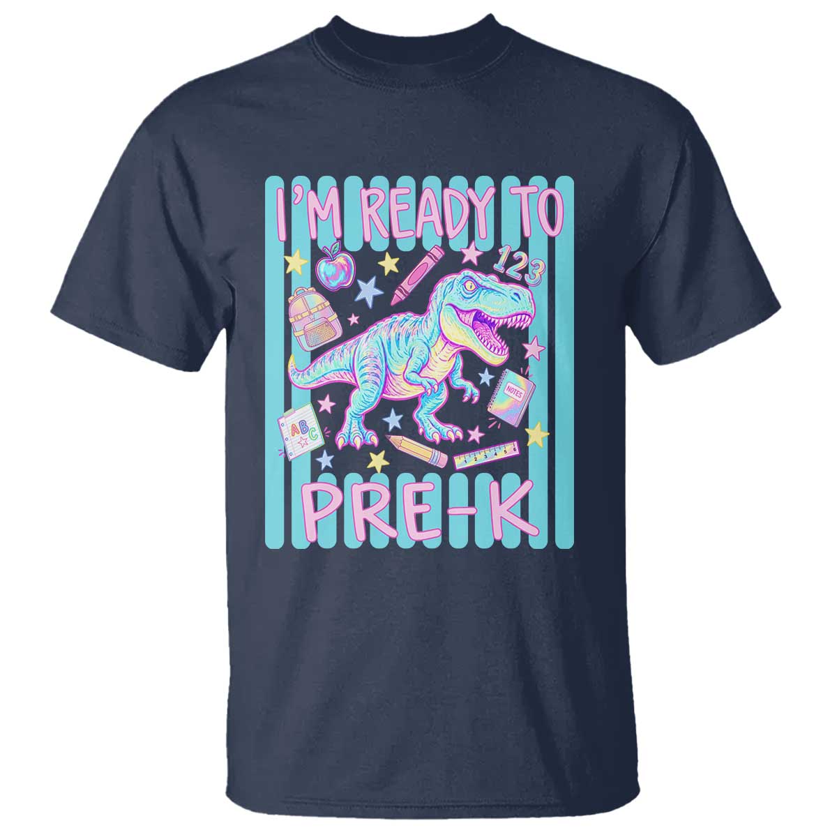 Funny Dinosaur First Day of School Pre-k Kindergarten T Shirt I'm Ready To Pre K