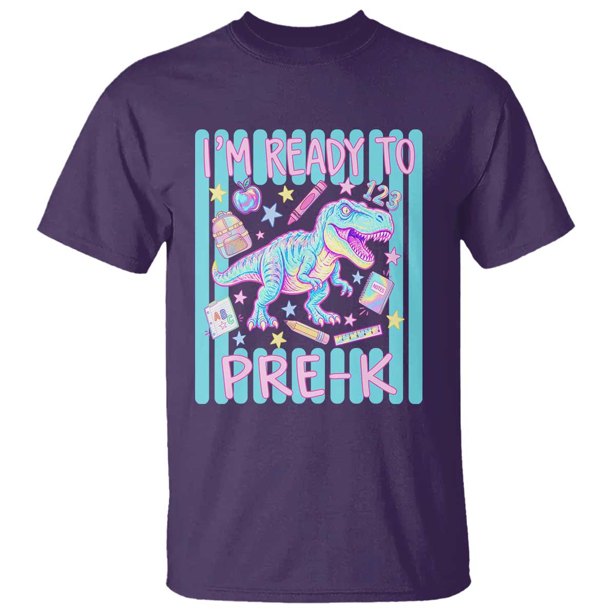 Funny Dinosaur First Day of School Pre-k Kindergarten T Shirt I'm Ready To Pre K