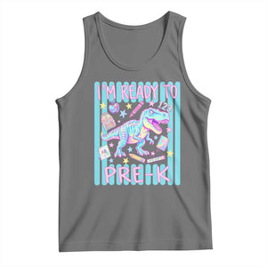 Funny Dinosaur First Day of School Pre-k Kindergarten Tank Top I'm Ready To Pre K