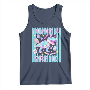 Funny Dinosaur First Day of School Pre-k Kindergarten Tank Top I'm Ready To Pre K